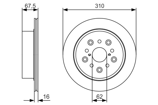 Тормозной диск   0 986 479 R25   BOSCH