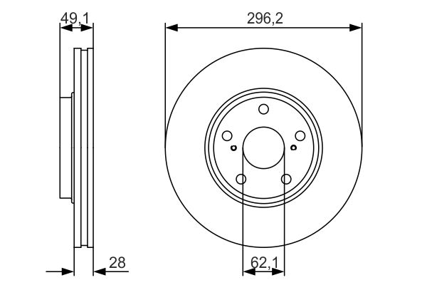 Тормозной диск   0 986 479 R28   BOSCH