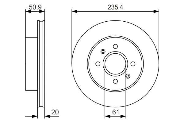 Тормозной диск   0 986 479 R52   BOSCH