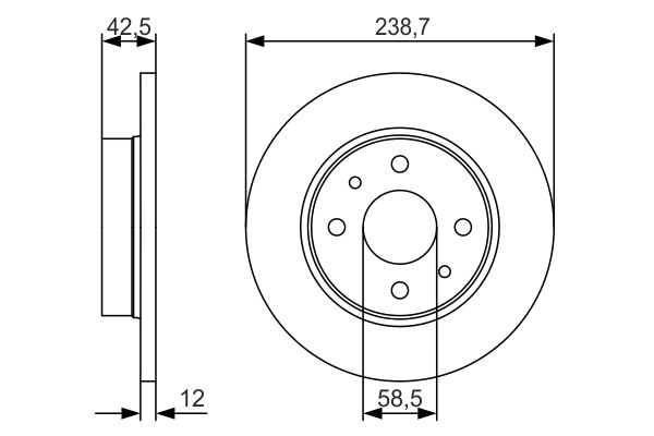 Тормозной диск   0 986 479 R61   BOSCH