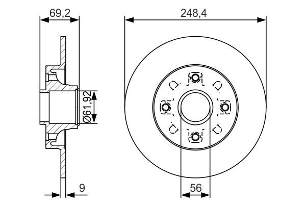 Тормозной диск   0 986 479 S43   BOSCH