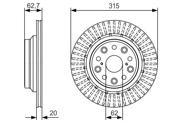 Тормозной диск   0 986 479 T06   BOSCH