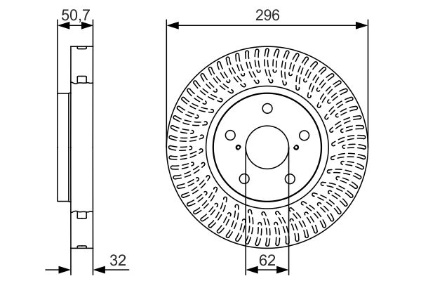 Тормозной диск   0 986 479 T37   BOSCH