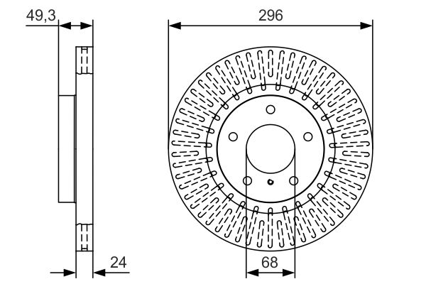 Тормозной диск   0 986 479 T44   BOSCH