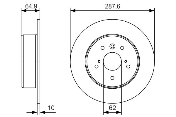 Тормозной диск   0 986 479 T69   BOSCH