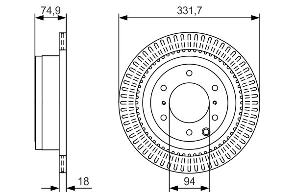 Тормозной диск   0 986 479 T90   BOSCH