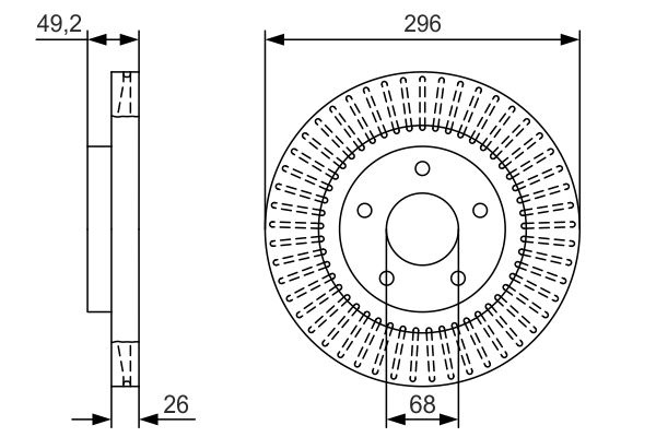 Тормозной диск   0 986 479 T99   BOSCH