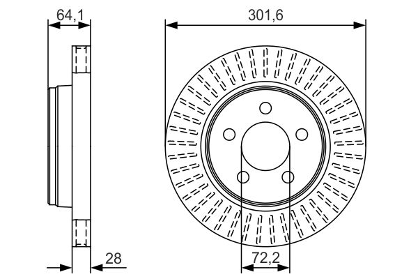 Тормозной диск   0 986 479 U04   BOSCH