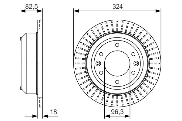 Тормозной диск   0 986 479 U29   BOSCH