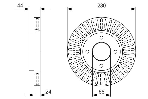 Тормозной диск   0 986 479 U62   BOSCH