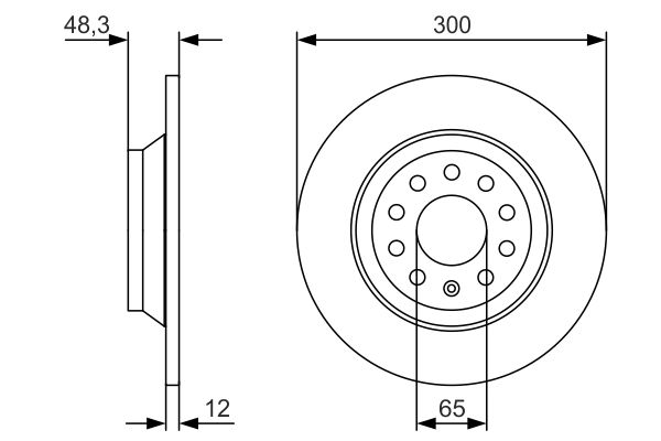 Тормозной диск   0 986 479 V01   BOSCH