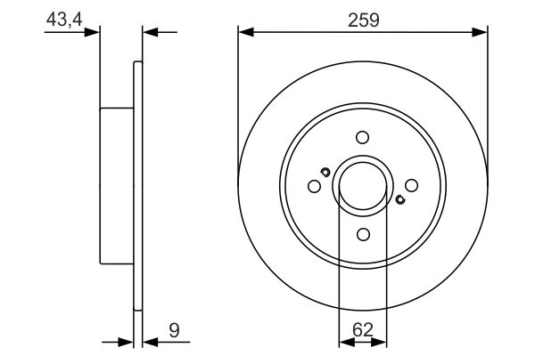 Тормозной диск   0 986 479 V07   BOSCH