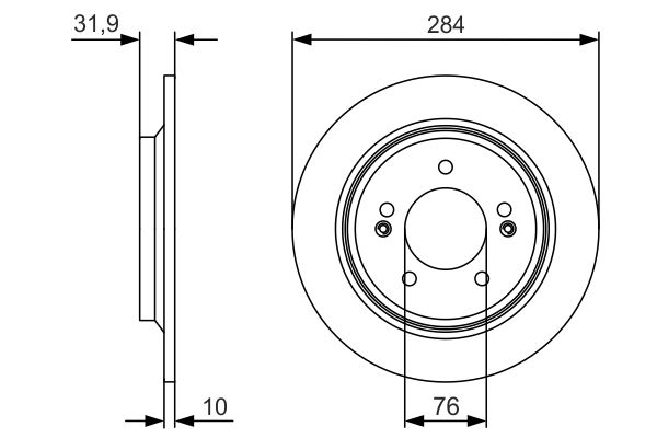 Тормозной диск   0 986 479 V09   BOSCH