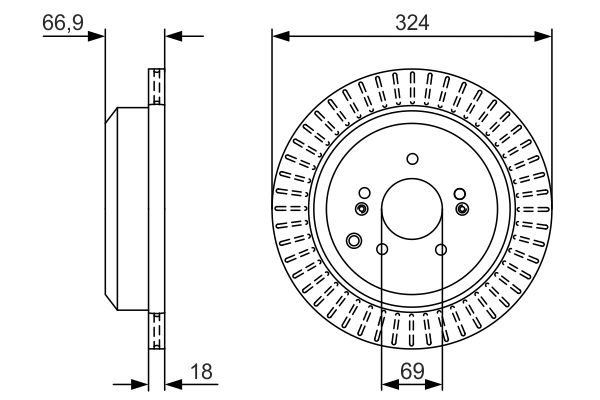 Тормозной диск   0 986 479 V10   BOSCH