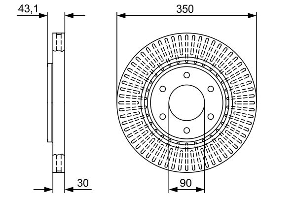 Тормозной диск   0 986 479 V51   BOSCH