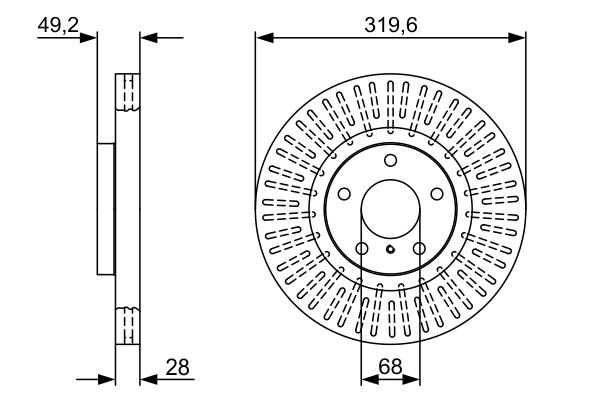 Тормозной диск   0 986 479 V60   BOSCH