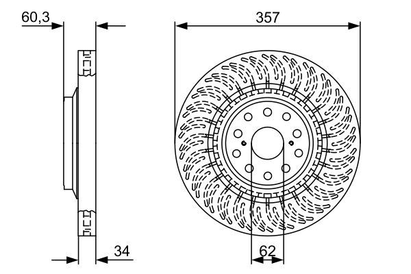 Тормозной диск   0 986 479 V64   BOSCH