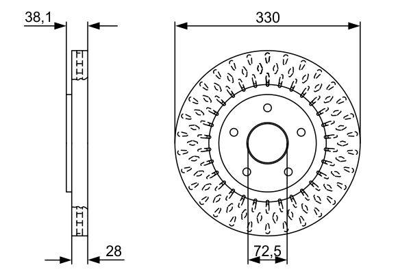 Тормозной диск   0 986 479 V85   BOSCH