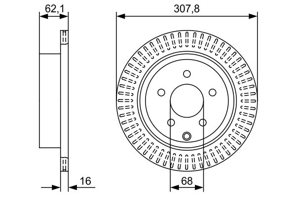 Тормозной диск   0 986 479 W11   BOSCH