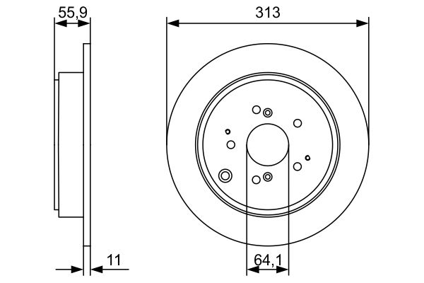 Тормозной диск   0 986 479 W23   BOSCH