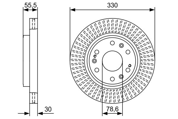 Тормозной диск   0 986 479 W30   BOSCH