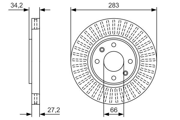 Тормозной диск   0 986 479 W69   BOSCH