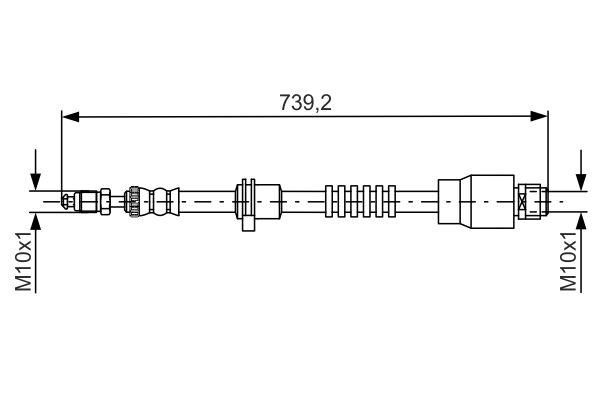 Тормозной шланг   1 987 481 677   BOSCH