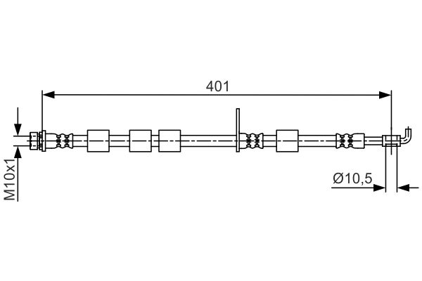 Тормозной шланг   1 987 481 701   BOSCH
