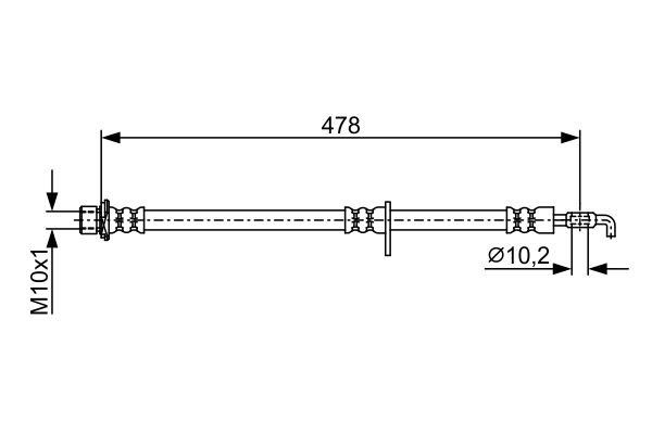 Тормозной шланг 1 987 481 926 BOSCH #4