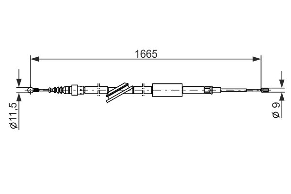 Тросовий привод, стоянкове гальмо   1 987 477 249   BOSCH