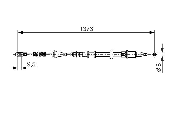 Тросовий привод, стоянкове гальмо   1 987 477 309   BOSCH