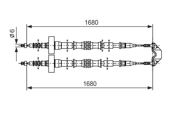 Тросовий привод, стоянкове гальмо   1 987 477 528   BOSCH