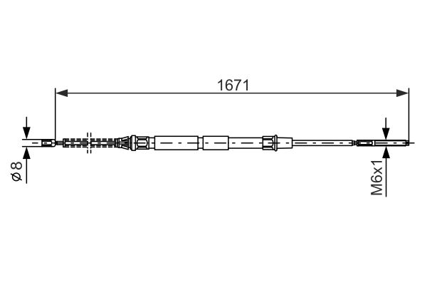 Тросовий привод, стоянкове гальмо   1 987 477 626   BOSCH