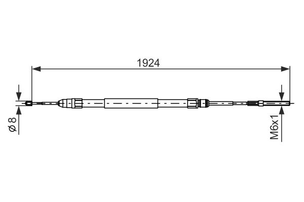 Тросовий привод, стоянкове гальмо   1 987 477 693   BOSCH