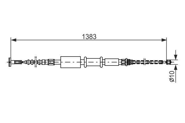 Тросовий привод, стоянкове гальмо   1 987 477 826   BOSCH