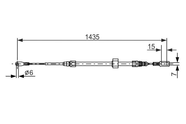 Тросовий привод, стоянкове гальмо   1 987 477 853   BOSCH