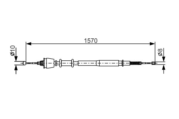 Тросовий привод, стоянкове гальмо   1 987 477 885   BOSCH