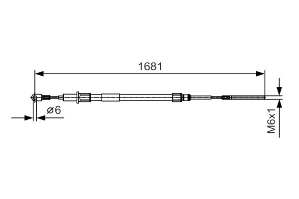 Тросовий привод, стоянкове гальмо   1 987 477 924   BOSCH