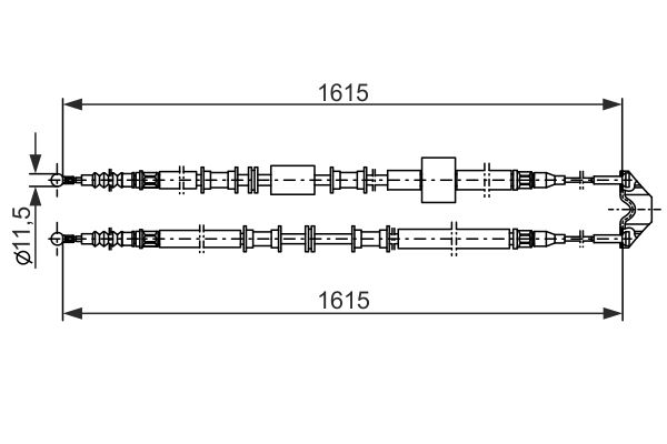 Тросик, cтояночный тормоз 1 987 477 935 BOSCH #4