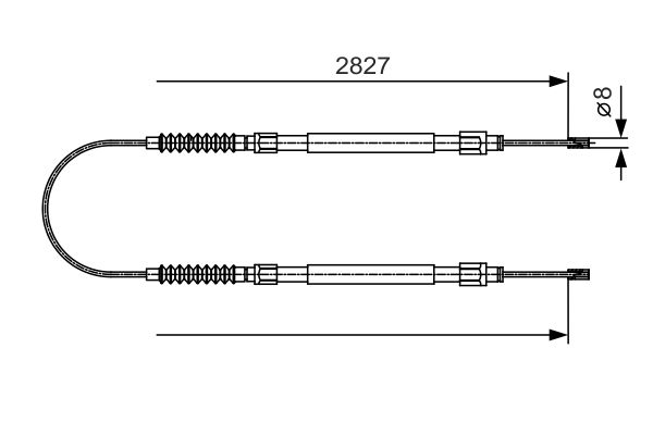 Тросовий привод, стоянкове гальмо   1 987 482 006   BOSCH