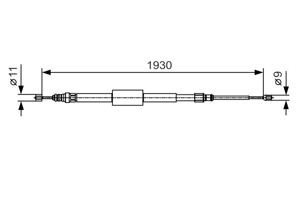 Тросик, cтояночный тормоз   1 987 482 011   BOSCH