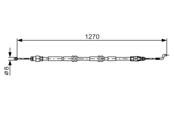 Тросовий привод, стоянкове гальмо   1 987 482 014   BOSCH