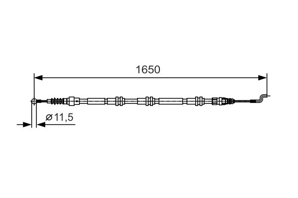 Тросик, cтояночный тормоз   1 987 482 016   BOSCH