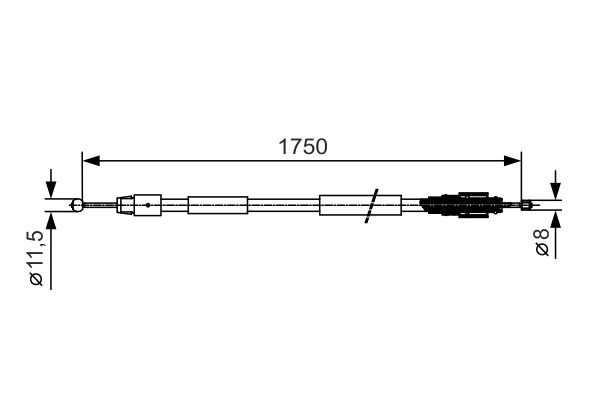 Тросовий привод, стоянкове гальмо   1 987 482 018   BOSCH