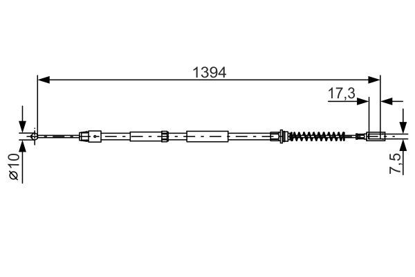 Тросовий привод, стоянкове гальмо   1 987 482 033   BOSCH