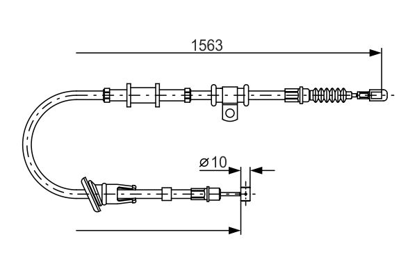 Тросовий привод, стоянкове гальмо   1 987 482 064   BOSCH