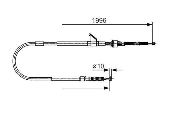 Тросовий привод, стоянкове гальмо   1 987 482 068   BOSCH