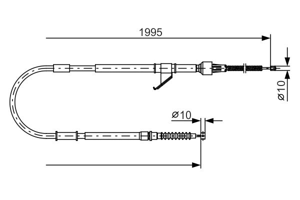 Тросовий привод, стоянкове гальмо   1 987 482 069   BOSCH