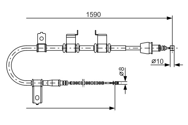 Тросик, cтояночный тормоз   1 987 482 072   BOSCH