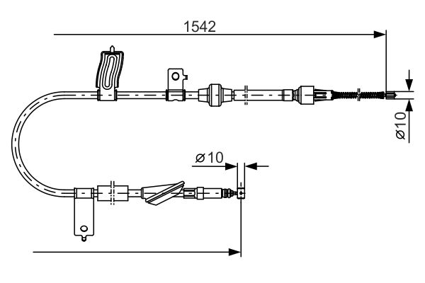 Тросовий привод, стоянкове гальмо   1 987 482 084   BOSCH